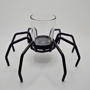 Fun Metal Halloween Spider Candle Holder
